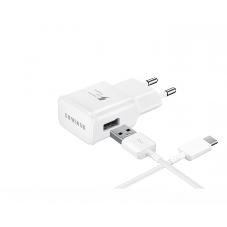 Chargeur rapide Samsung secteur USB type-C blanc