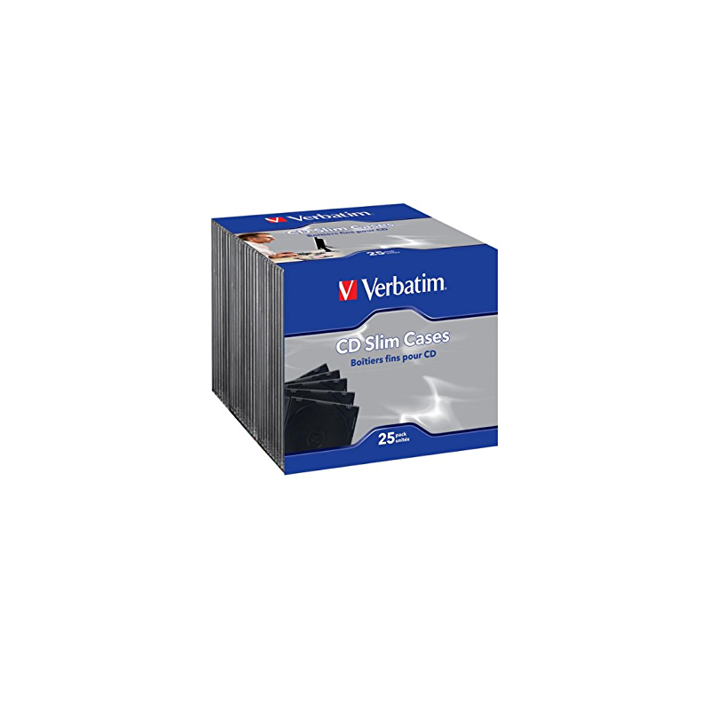 Verbatim - Boîtier de rangement extra-plat pour DVD (pack de 25)
