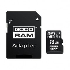 CARTE MÉMOIRE GOODRAM MICRO SD 16GB + ADAPTATEUR UHS 1
