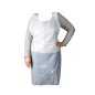 100 tabliers à usage unique blancs 70x120 cm en polyéthylène