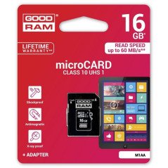 Cartão de memória Goodram microSDHC 16 GB Class 10 + adaptador SD